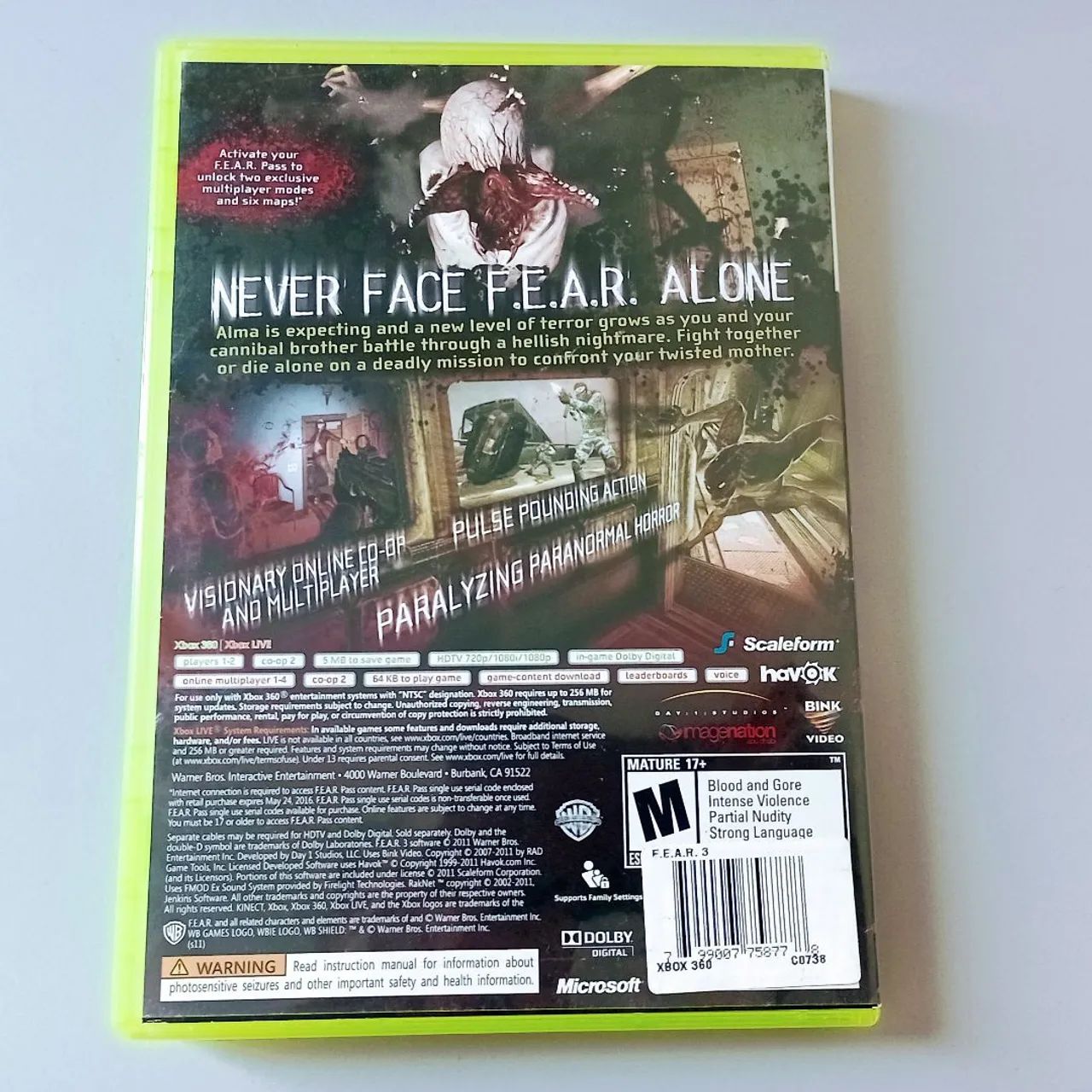 XBOX 360 FEAR ORIGINAL Jogos de Vídeo Game Piratininga