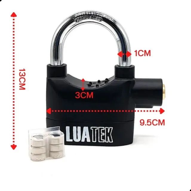 Cadeado Anti furto com alarme luatek  - Foto 6