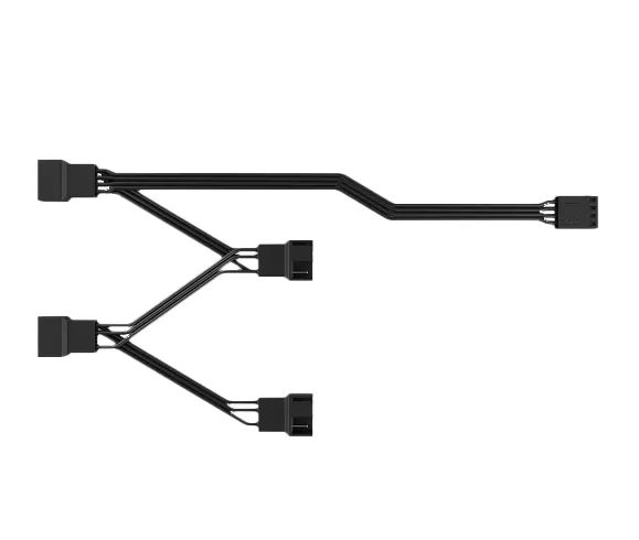 Cabo Adaptador Splitter Para Fans Pwm 1 Entrada 4 Saidas Pcyes - Sptpwm4Pcy - WZetta - Foto 3