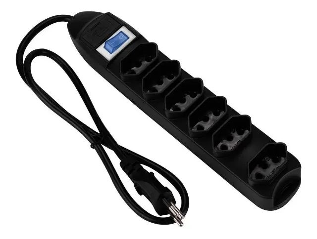  Filtro de Linha MBtech 6 Tomadas Cabo 80cm SL7606-0.8M - WZetta - Foto 2