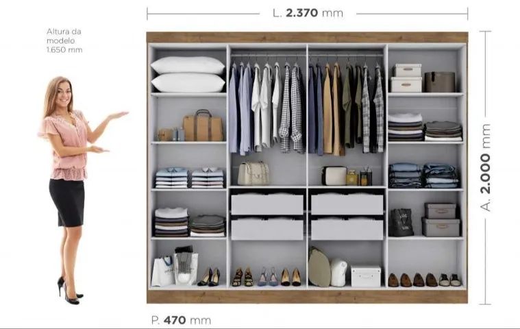 Guarda Roupa 100% MDF 8 Portas 4 Gavetas varios modelos - Foto 2