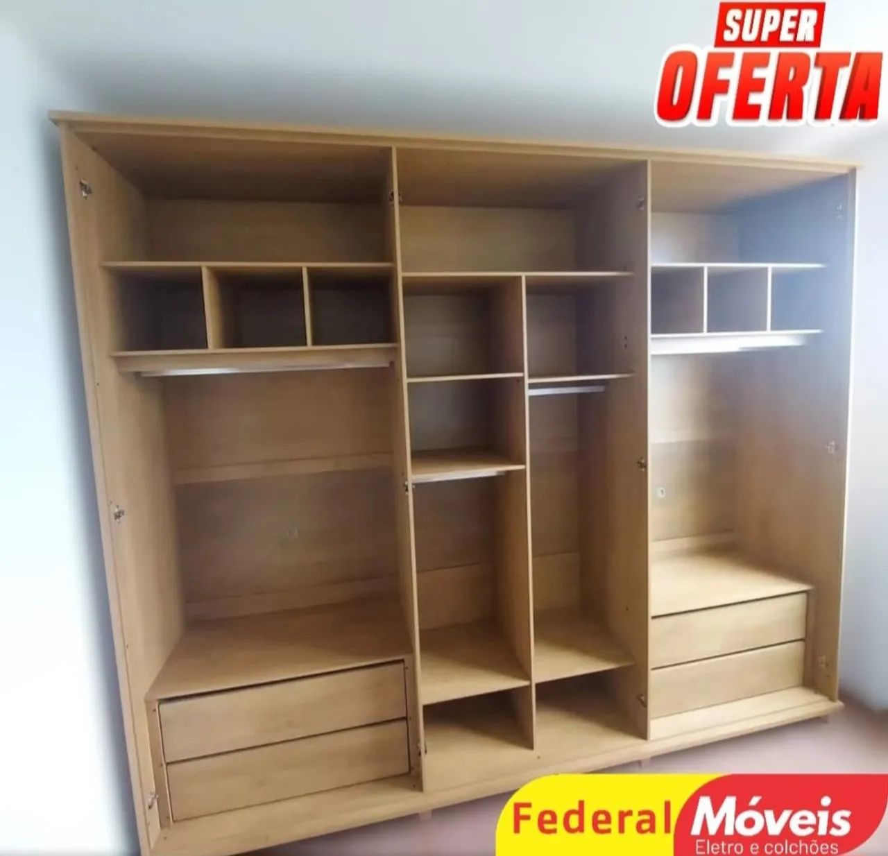 Guarda Roupa 6 Portas com Espelho - Espaço e Elegância no Seu Quarto! - Foto 2