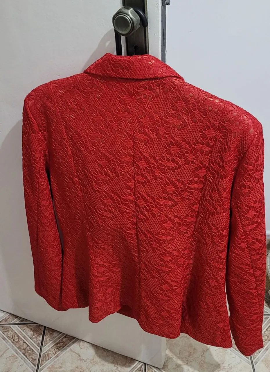 Conjunto de blaser  Vermelho Testoni Elegante - Foto 5