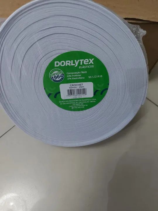 Elástico para Costura 50mm - 25m - Branco