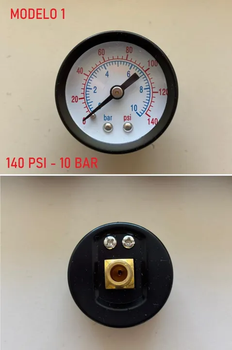 Manômetro 1/4" para regular pressão do ar