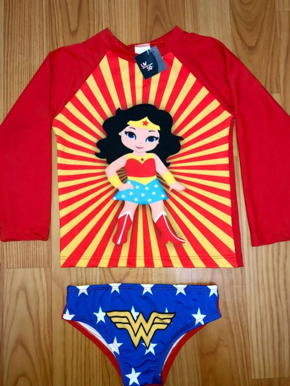 Conjunto de Biquíni Infantil Wonder Woman