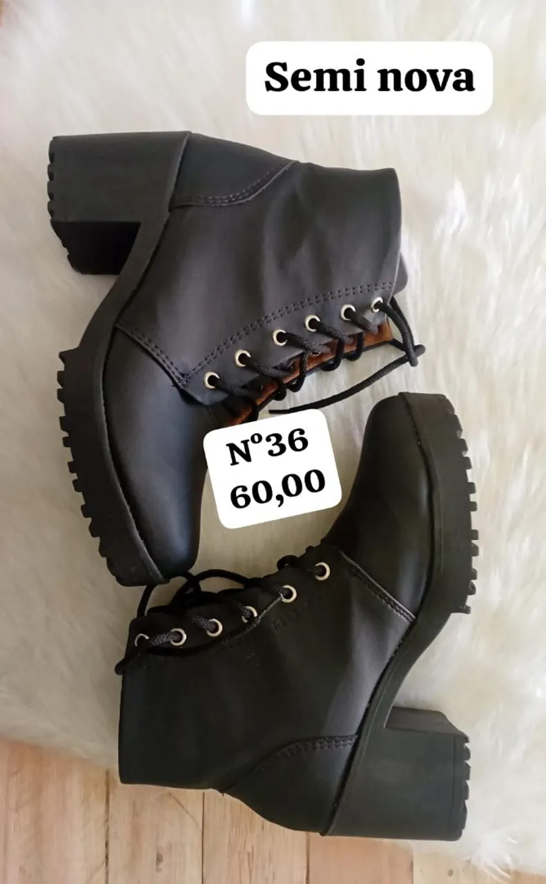 Bota coturno semi nova