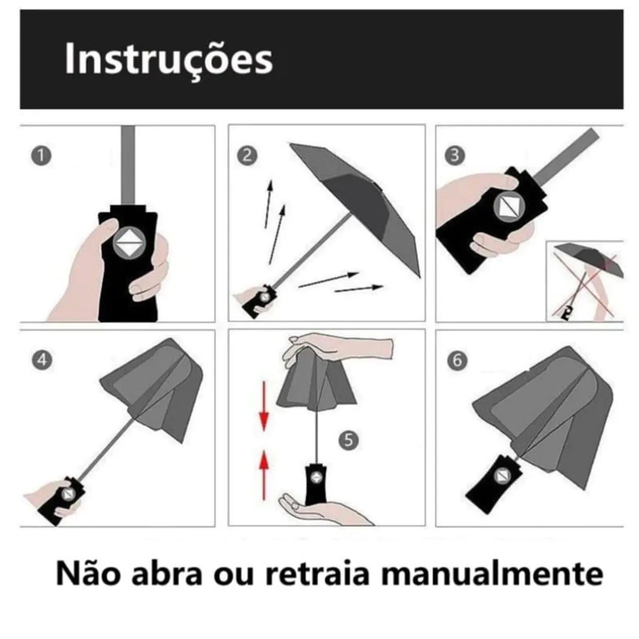 Guarda-chuva reforçado com hastes duplas - Foto 5