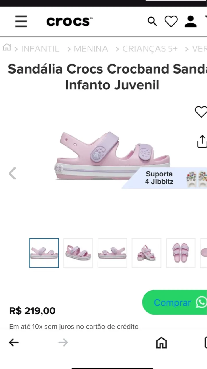 Sandália Crocs C 7 ( 24/25) nova