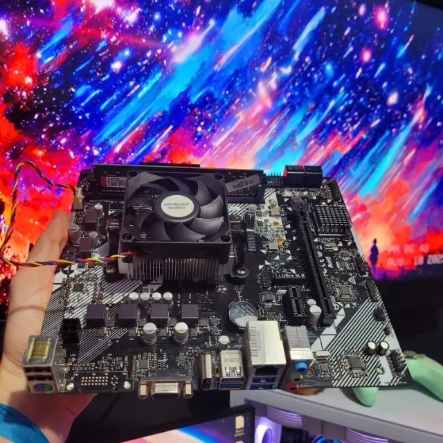 PROCESSADOR AMD A10 9700 + PLACA MÃE A320m-HD + 8G RAM DDR464297079043459124