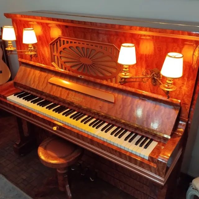 Piano Vertical 1916 da renomada marca alemã Steinmann, todo restaurado, timbre maravilhoso - Foto 3