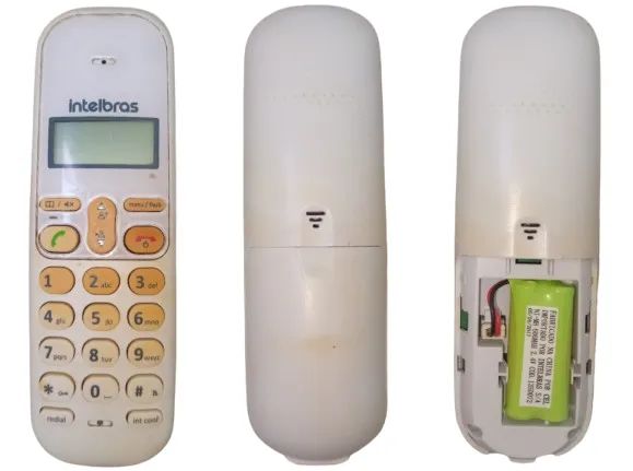 Base, Cabo, Fonte e Telefone Sem Fio Intelbras TS3110 Antigos - Foto 4
