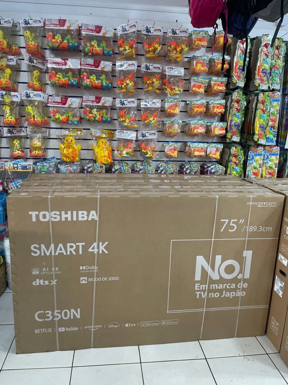 TV Toshiba Smart 4K 75'' smart nota fiscal garantia *