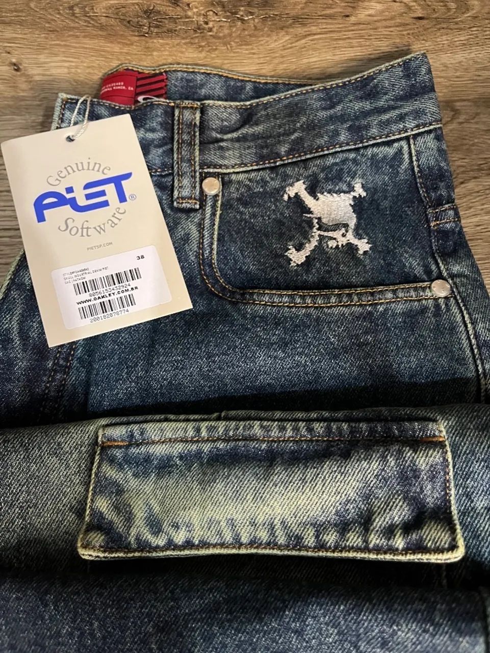 Oakley x Piet Calça Skull Industrial Denim - Foto 3