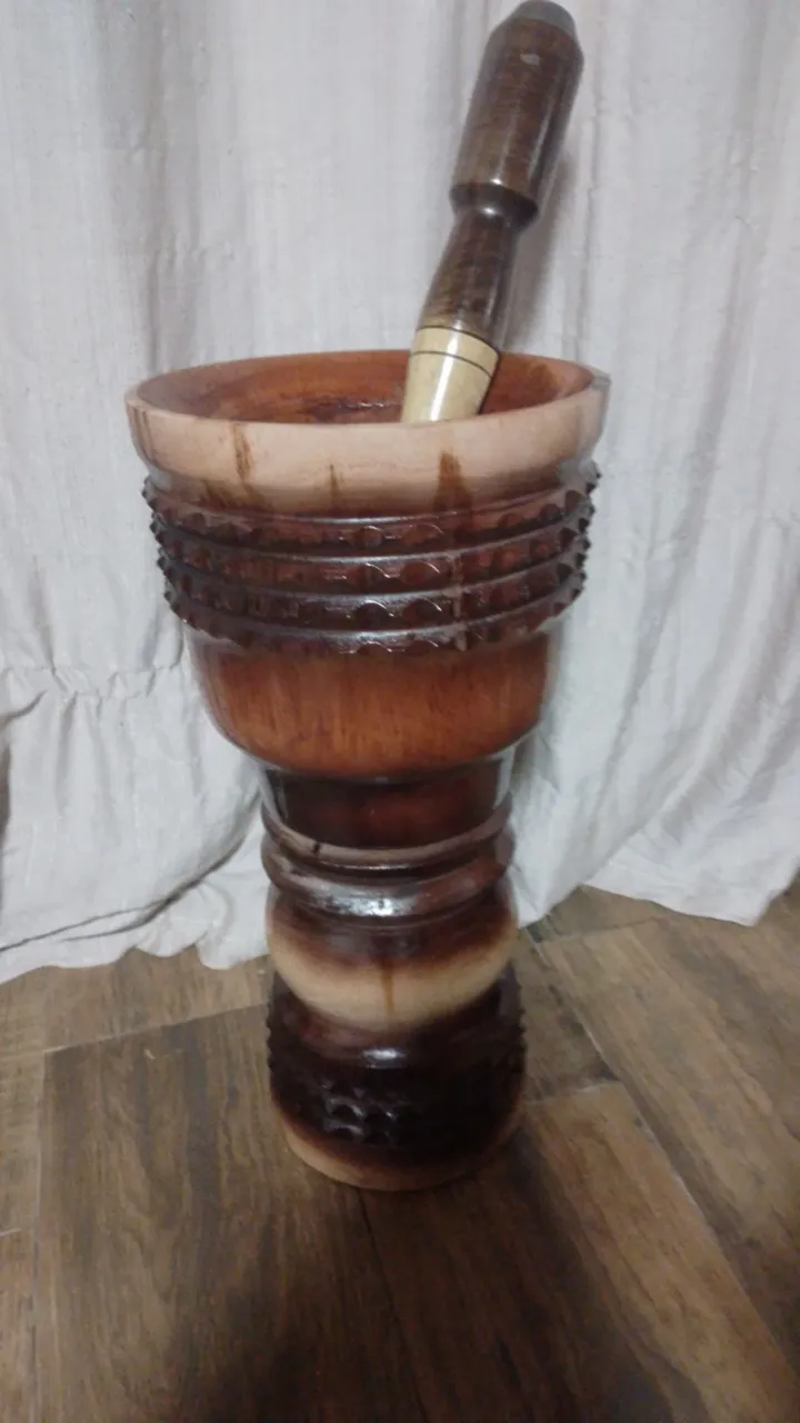 Pilão de Madeira Artesanal