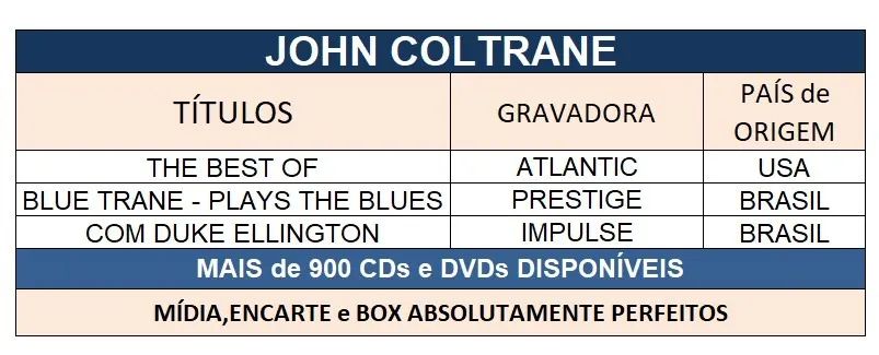 3 Cds Jonh Coltrane. Mais de 1000 cds e dvds disponíveis. - Foto 3