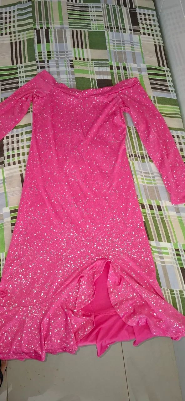 Vestido rosa com brilho - Foto 2