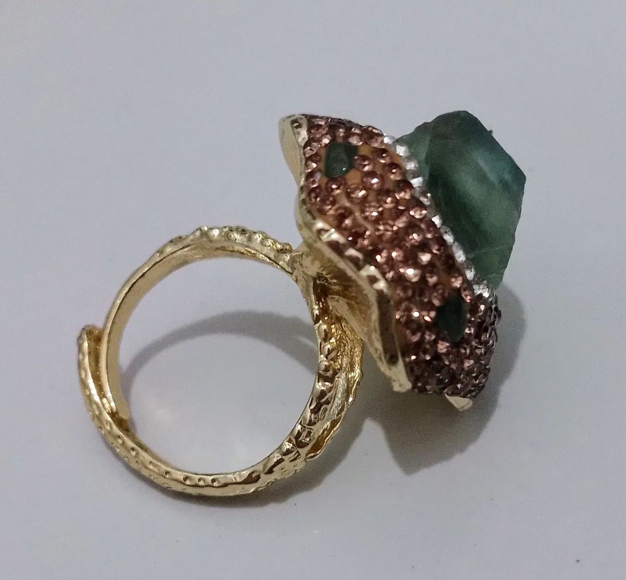 Anel fluorita verde.  - Foto 4