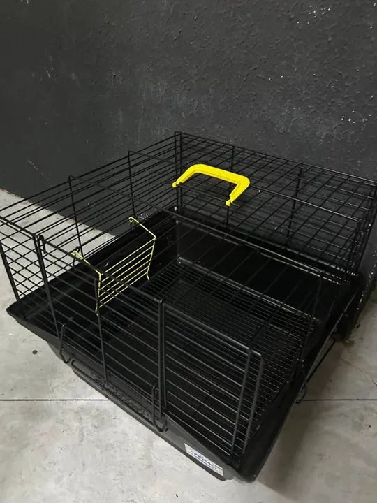 Gaiola Pequena Para Coelhos Black Standart com alça - Foto 3