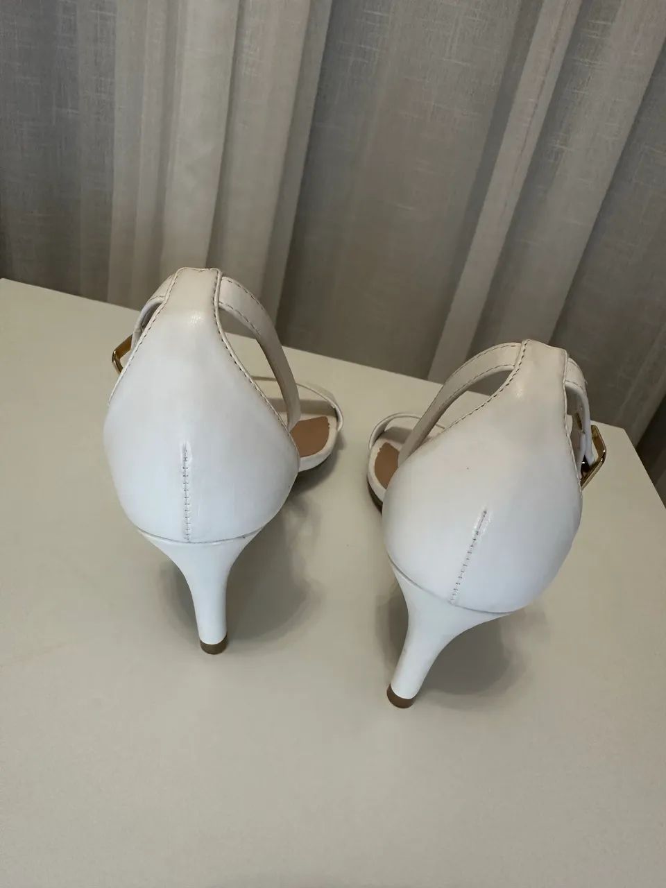 Sapato sandália salto branco  - Foto 3