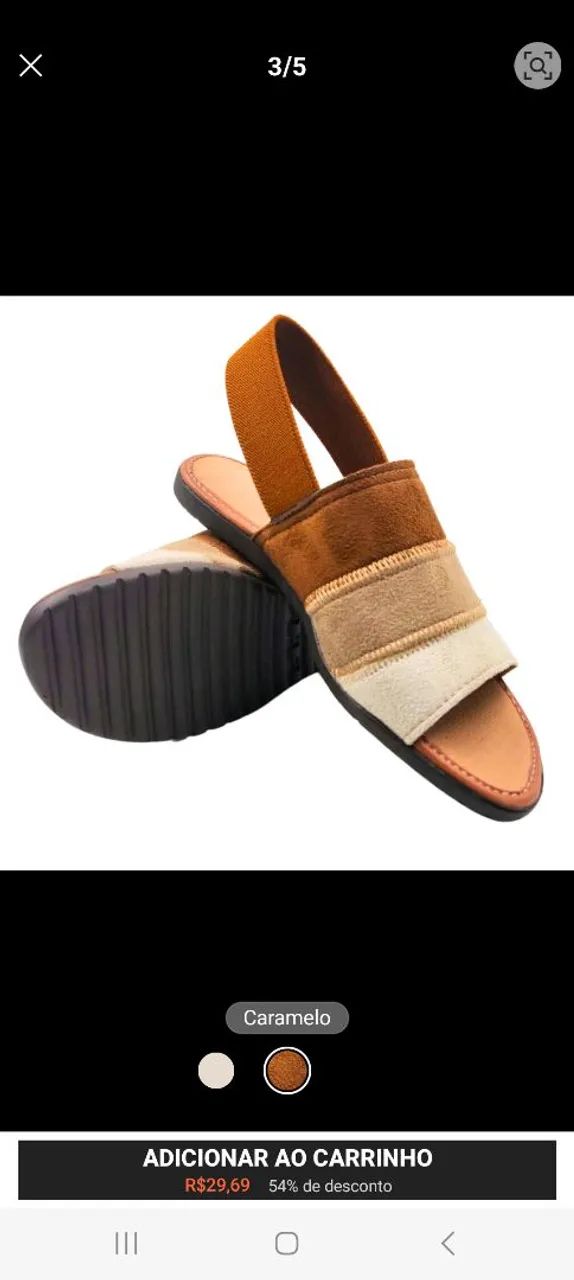 Sandália caramelo com design moderno - Foto 4