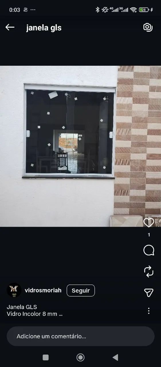 Vidros pra janela 85 x110 - Foto 2