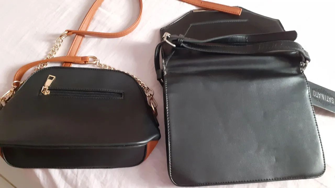 Duas bolsas femininas pretas de ombro - Foto 2