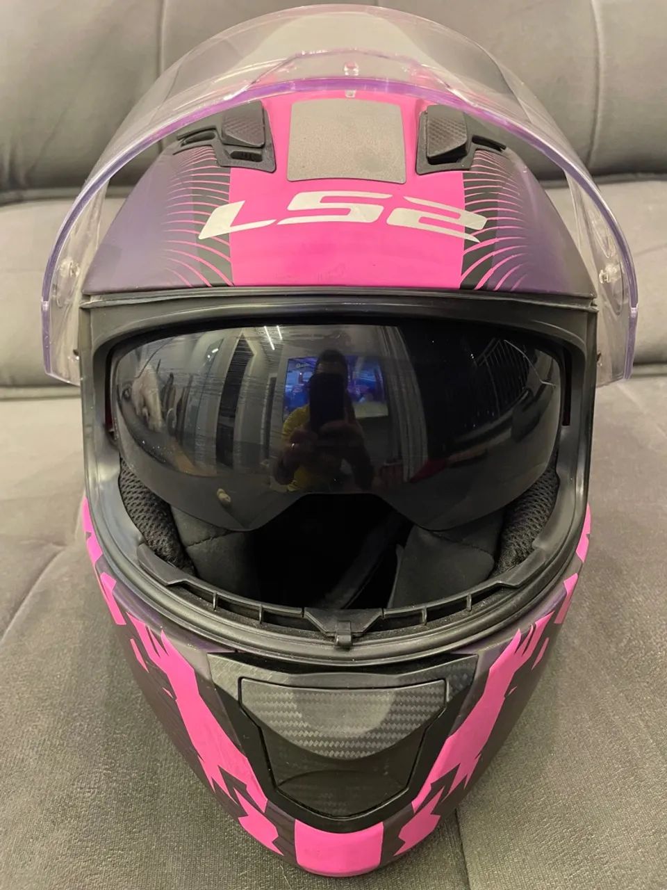 Capacete Moto -  LS2 FF396 -  Tamanho P 54 -  Rosa - Foto 3
