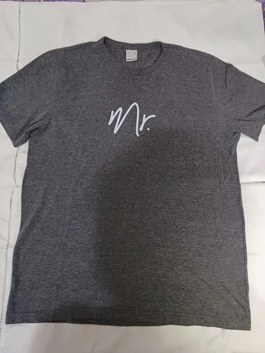 Camiseta Malwee Estampa Mr. - Cinza - Usada - Tamanho M