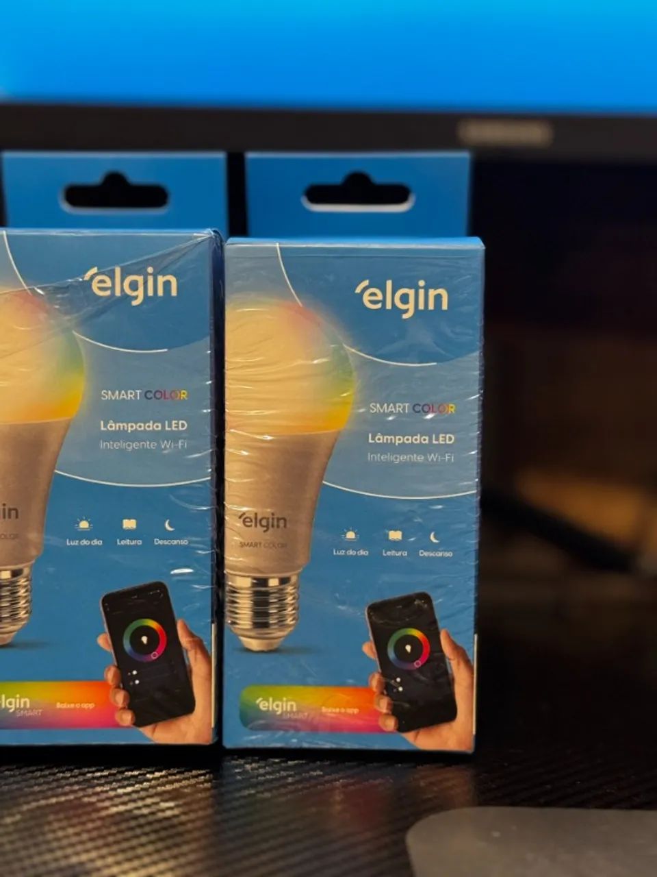 Kit 3 Lâmpada Led Inteligente Wifi Smart - Elgin - Foto 3