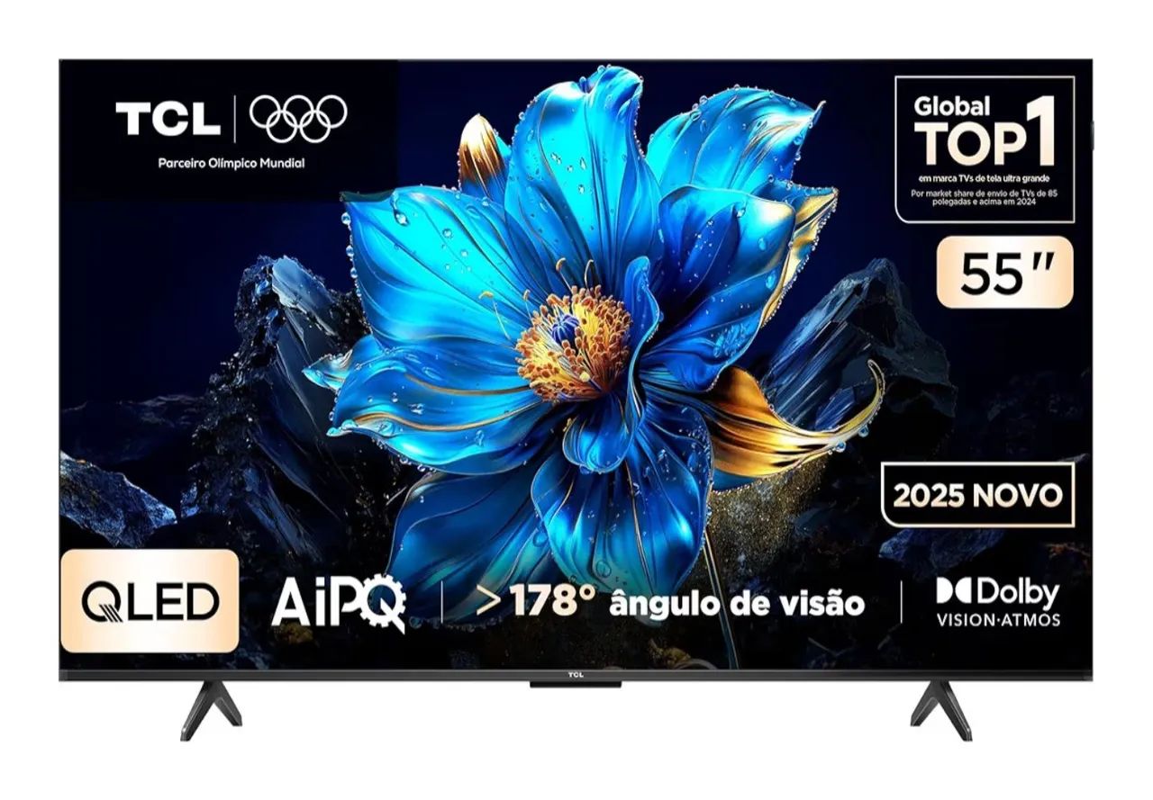 Smart TV 55" TCL QLED 4K - NEW, SEALED, INVOICE AND WARRANTY - Google TV64595431434499124