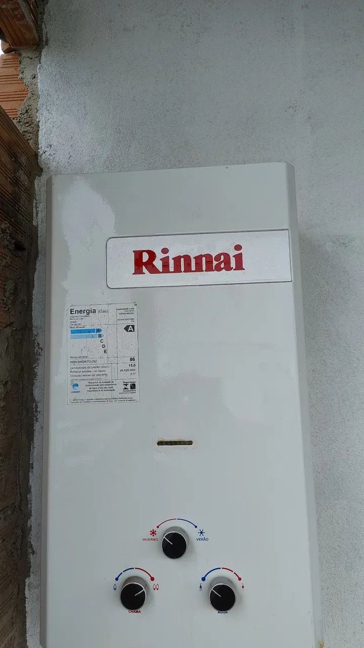 Aquecedor de água Rinnai a gás