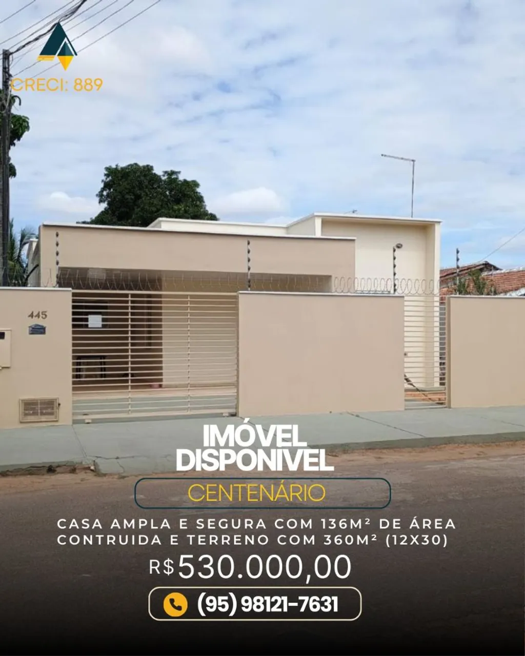 Casa a venda no Centenário