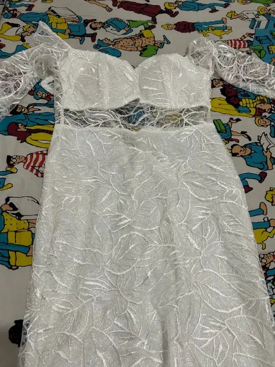  Vestido Longo Tule Bordado Manuela Off White COR: OFF WHITE TAMANHO: M - Foto 4