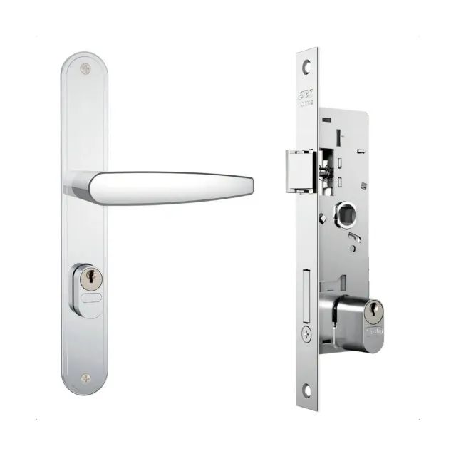 Fechadura 501/33 Porta de Ferro Externa Stam Espelho Inox 