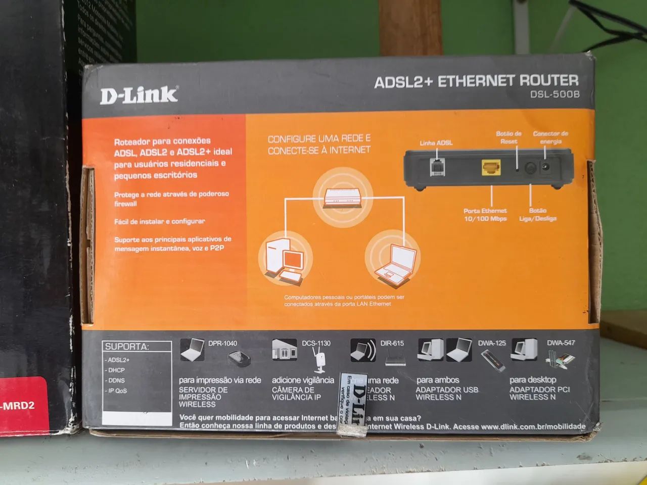 Roteador ADSL2+ Ethernet D-Link DSL-500B