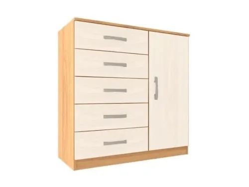 Cômoda 5 gavetas com 1 porta - Amadeirado l76