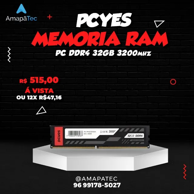 Memoria PCyes 32gb Ddr4 3200mhz Para PC