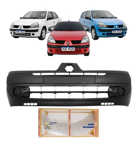 Parachoque Renault Clio 2003 A 2006 C/moldura Texturizada Preto
