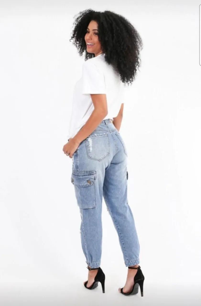 Calça Jeans Cargo - Foto 2