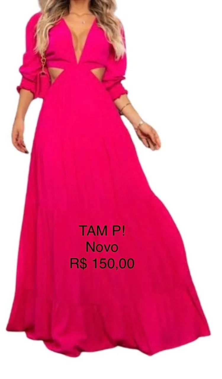 Vestido rosa decorado novo  - Foto 2
