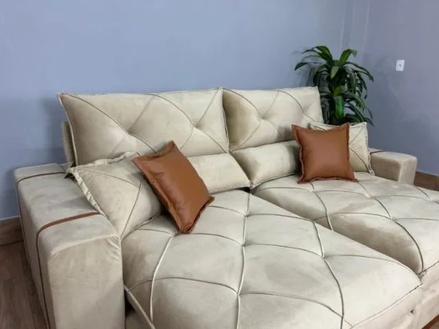Sofá Retrátil e Reclinável Gran Bello 2.30m - Entrega Rápida  - Foto 4