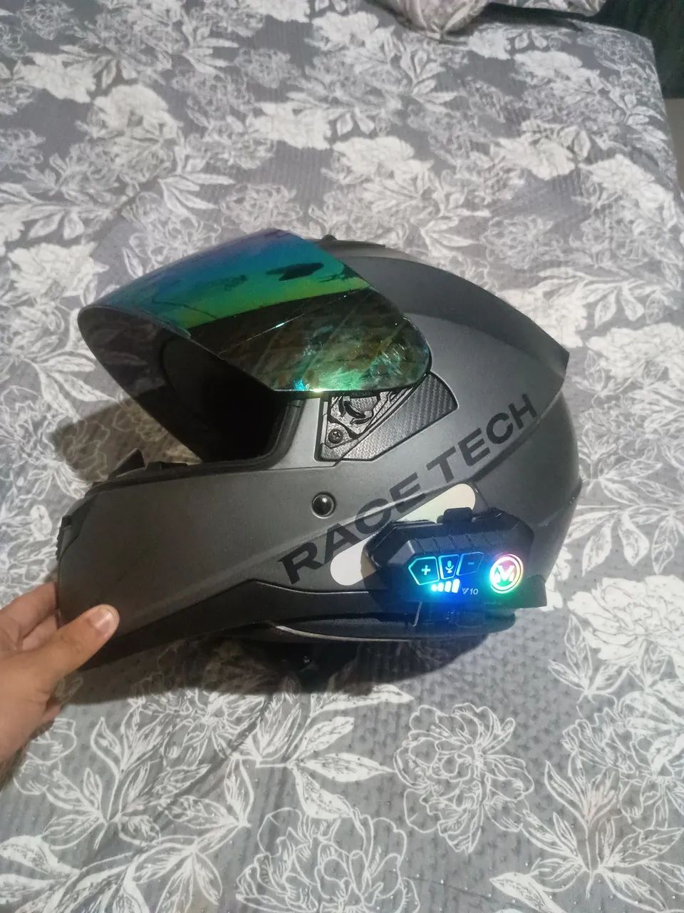 Capacete Race Tech com intercomunicador 