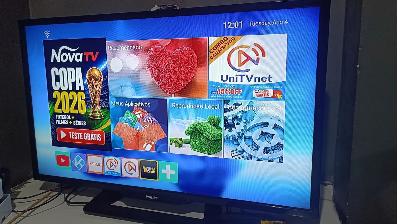 Tv Philips 32 com box tv 
