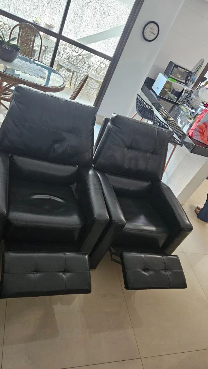 Conjunto de Poltronas Reclináveis + Sofá pequeno (2 lugares) - Foto 3