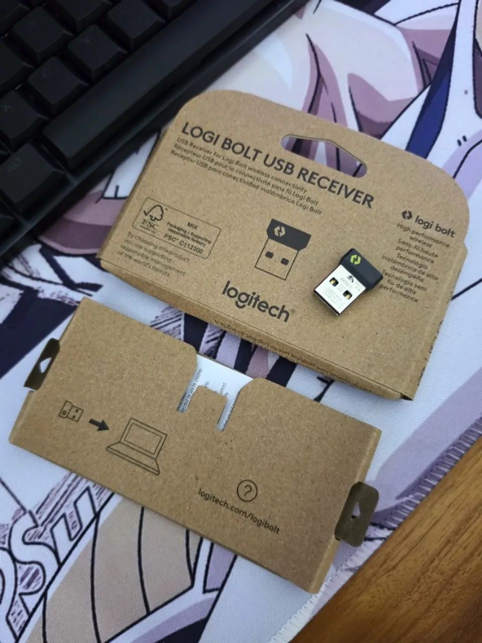 Receptor Logitech USB Logi Bolt Mouse e Teclado - Foto 5