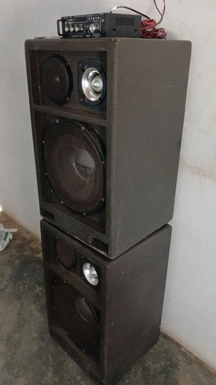 2 caixas de som com amplificador  - Foto 2
