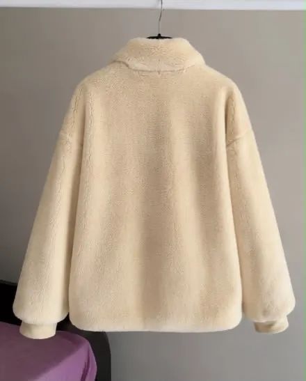Casaco Pop Me Peluciado Off White - Foto 2