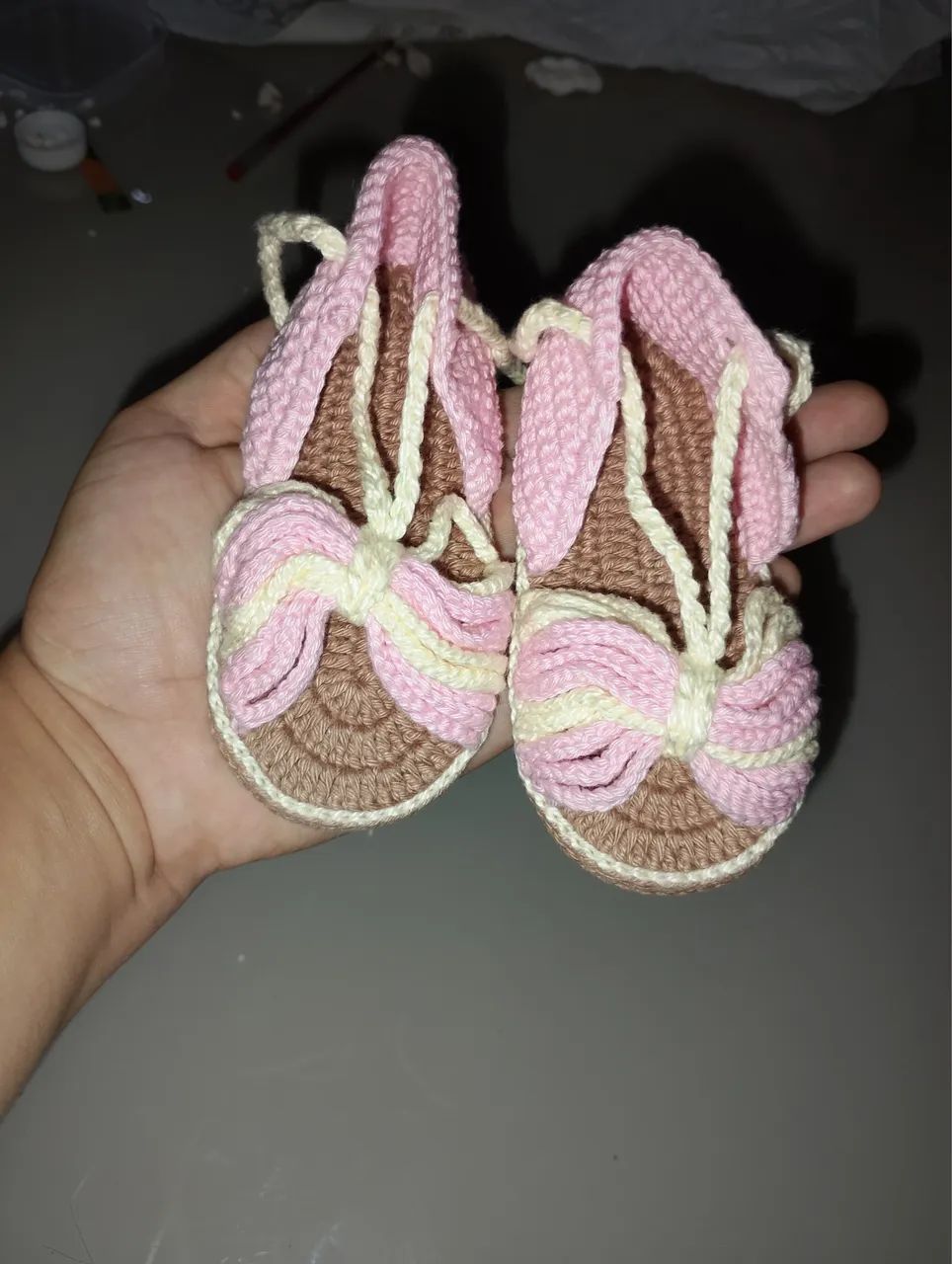 Sandália de Crochê para bebê  - Foto 2