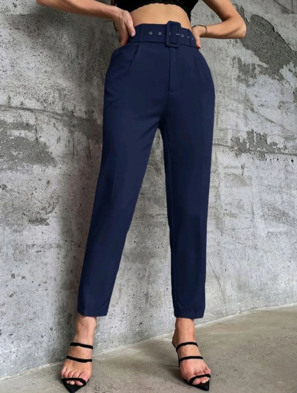 CALÇA ALFAIATARIA AZUL MARINHO - Foto 4